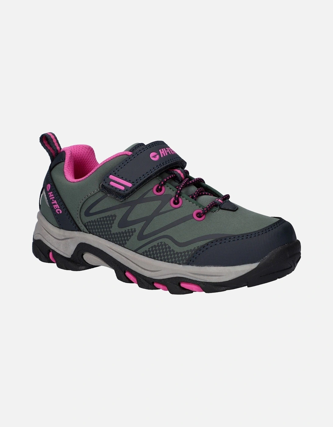 Blackout Low Polyester Soft Shell Girls's Dark Forest/India Ink/Pink Hiking Boots, 10 of 9