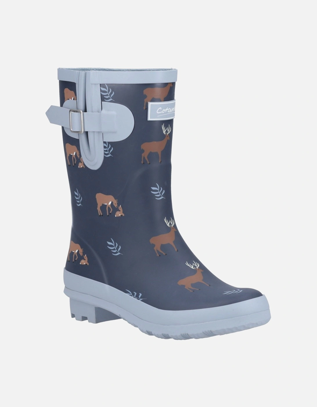 Woodland Mid Rubber Women's Deers Wellington Boots, 10 of 9