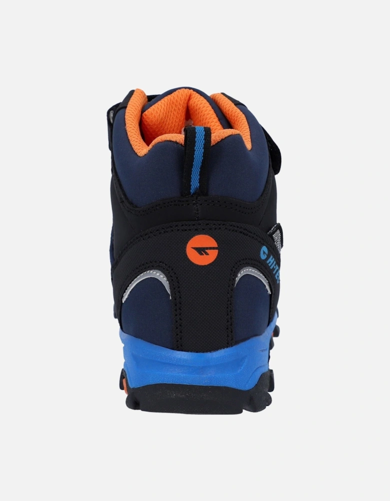 Blackout Mid Polyester Soft Shell Boys's Navy/Orange/Lake Blue Hiking Boots