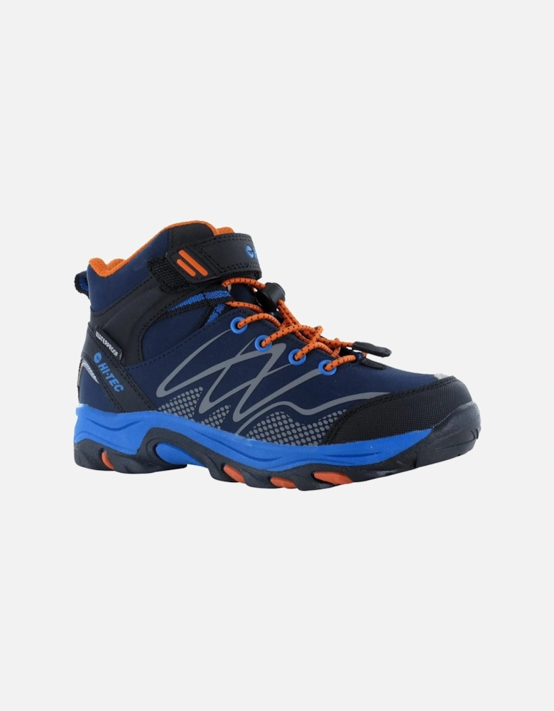 Blackout Mid Polyester Soft Shell Boys's Navy/Orange/Lake Blue Hiking Boots