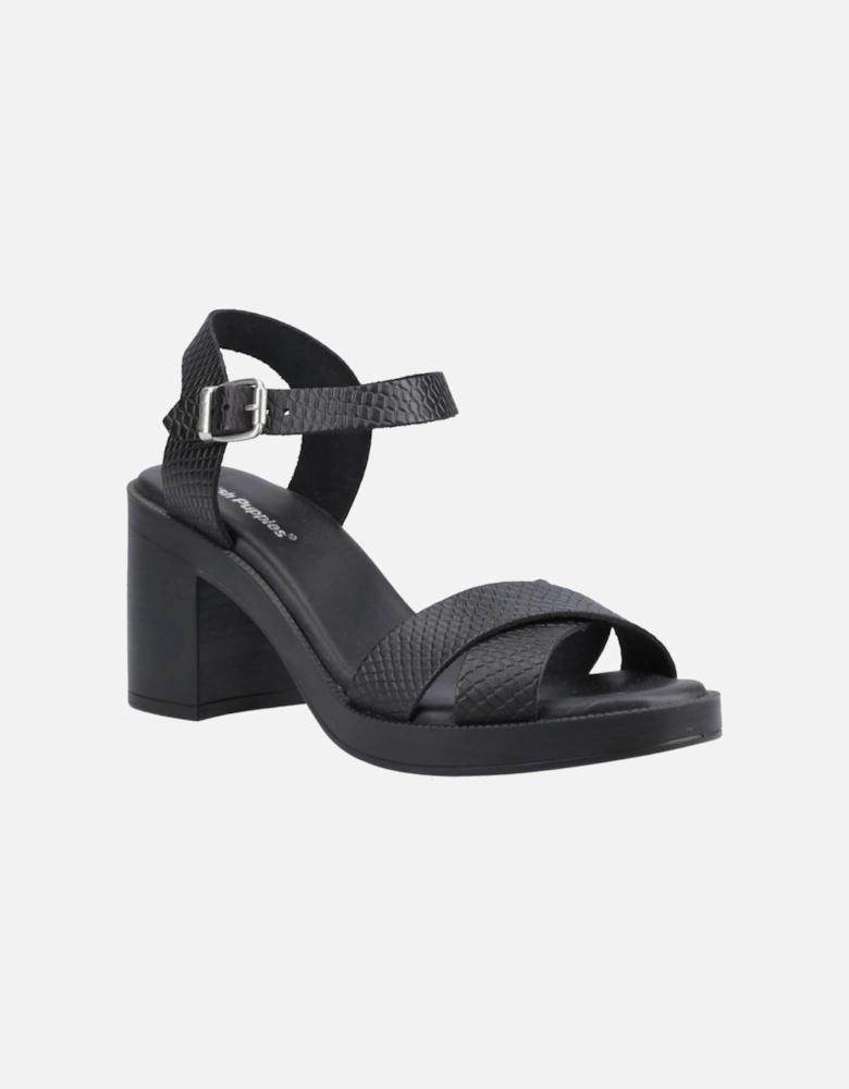 Georgia Leather Women's Black/Snake Sandals