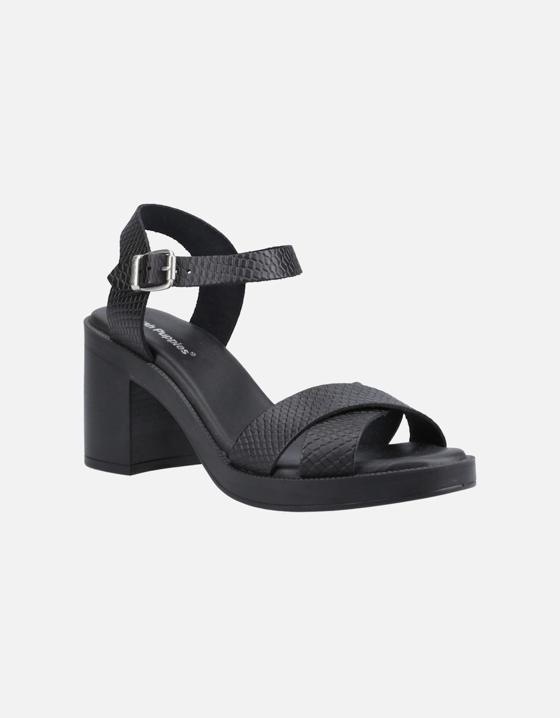 Georgia Leather Women's Black/Snake Sandals, 6 of 5