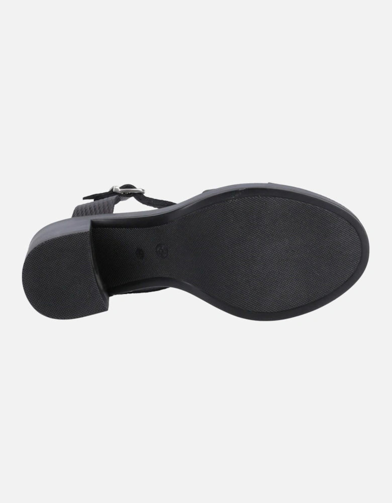 Georgia Leather Women's Black/Snake Sandals