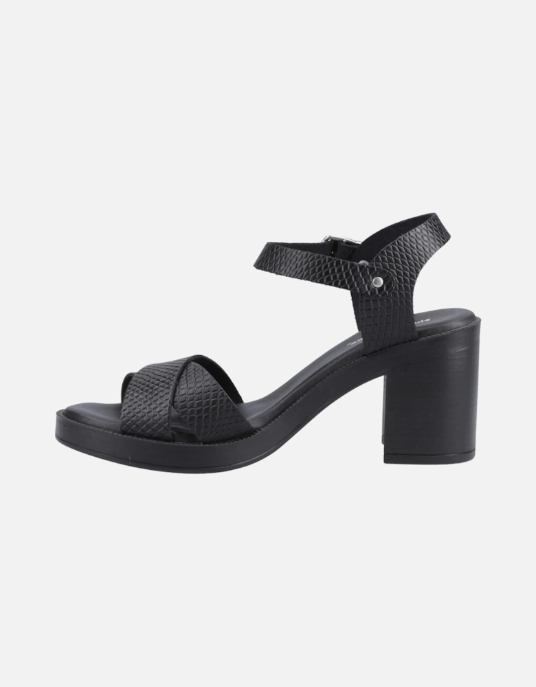 Georgia Leather Women's Black/Snake Sandals