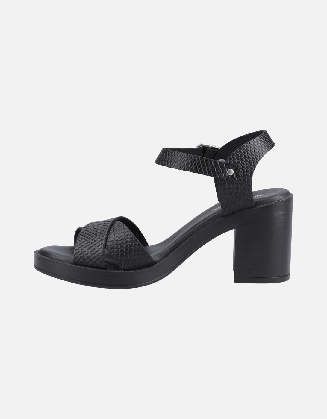 Georgia Leather Women's Black/Snake Sandals