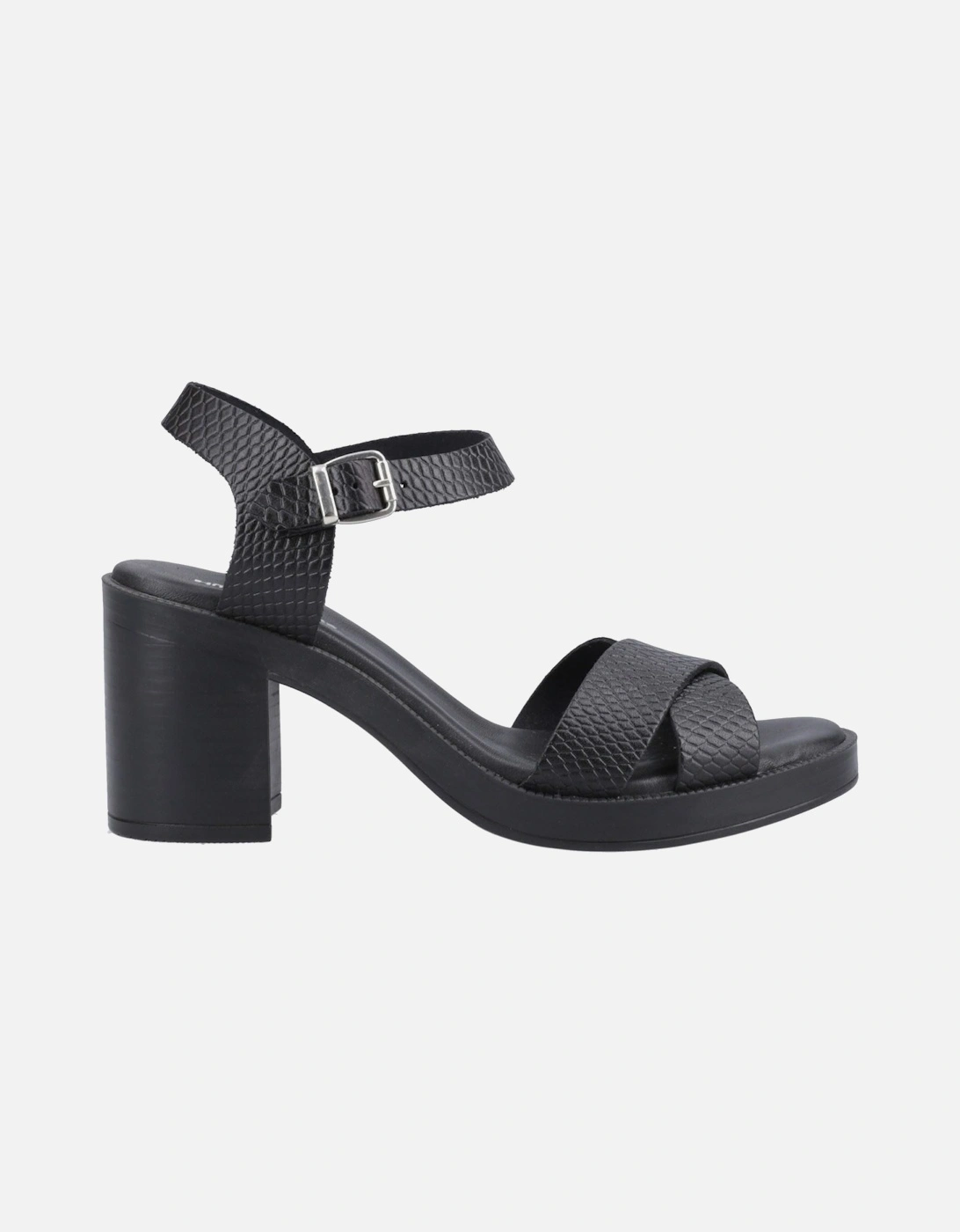 Georgia Leather Women's Black/Snake Sandals