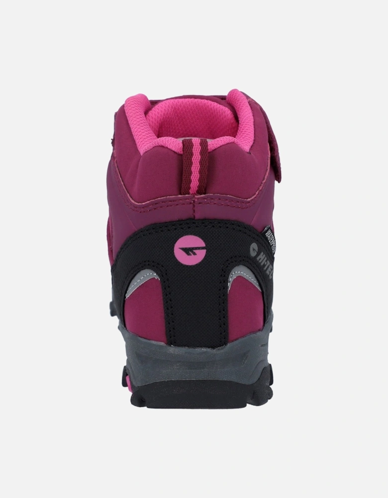 Blackout Mid Polyester Soft Shell Girls's Dark Rose/Fuchsia Hiking Boots