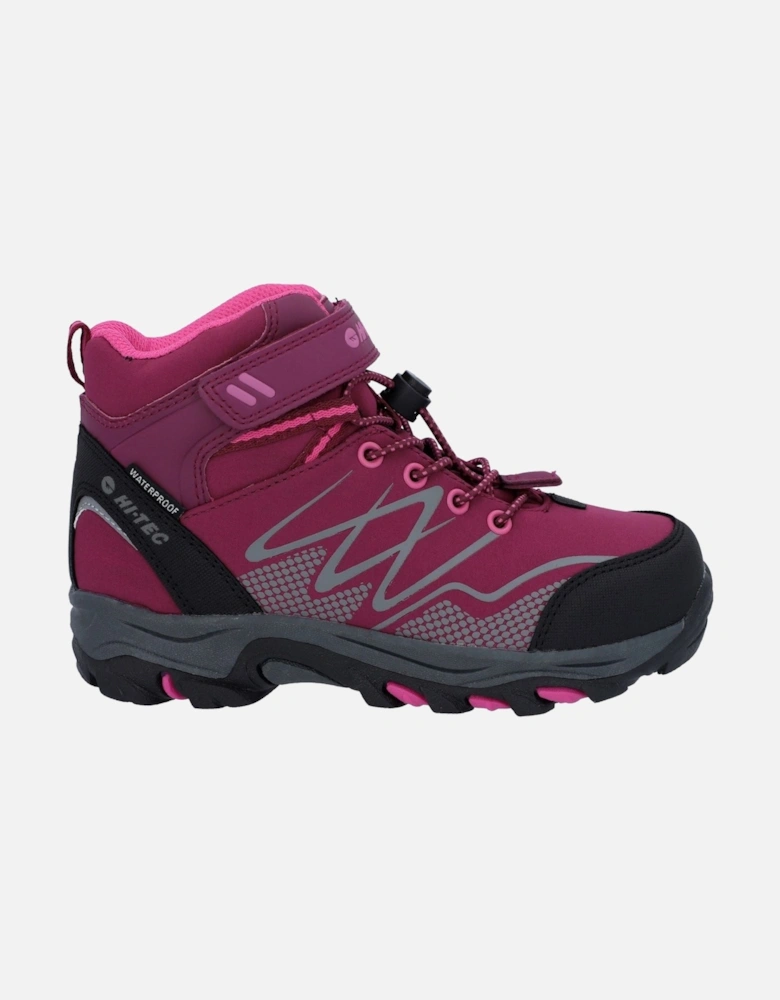Blackout Mid Polyester Soft Shell Girls's Dark Rose/Fuchsia Hiking Boots