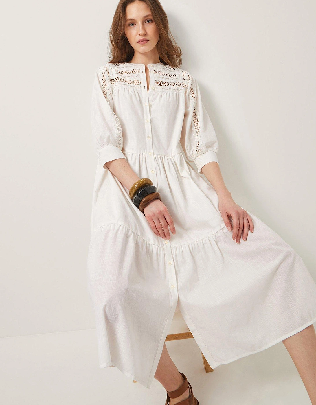 Tillie Lace Dress - Ivory, 2 of 1