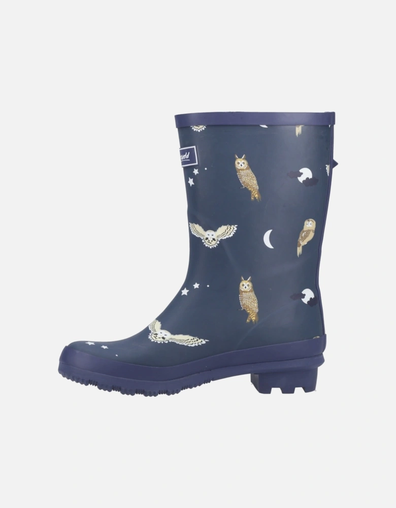 Woodland Mid Rubber Women's Owls Wellington Boots