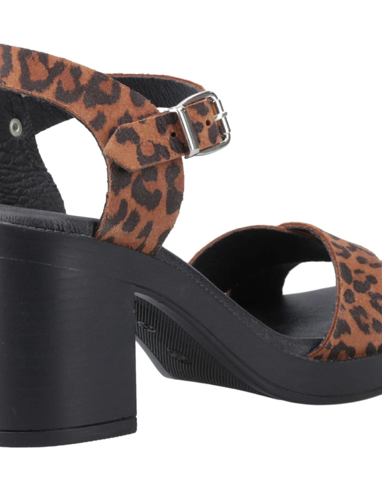 Georgia Leather Women's Leopard Sandals