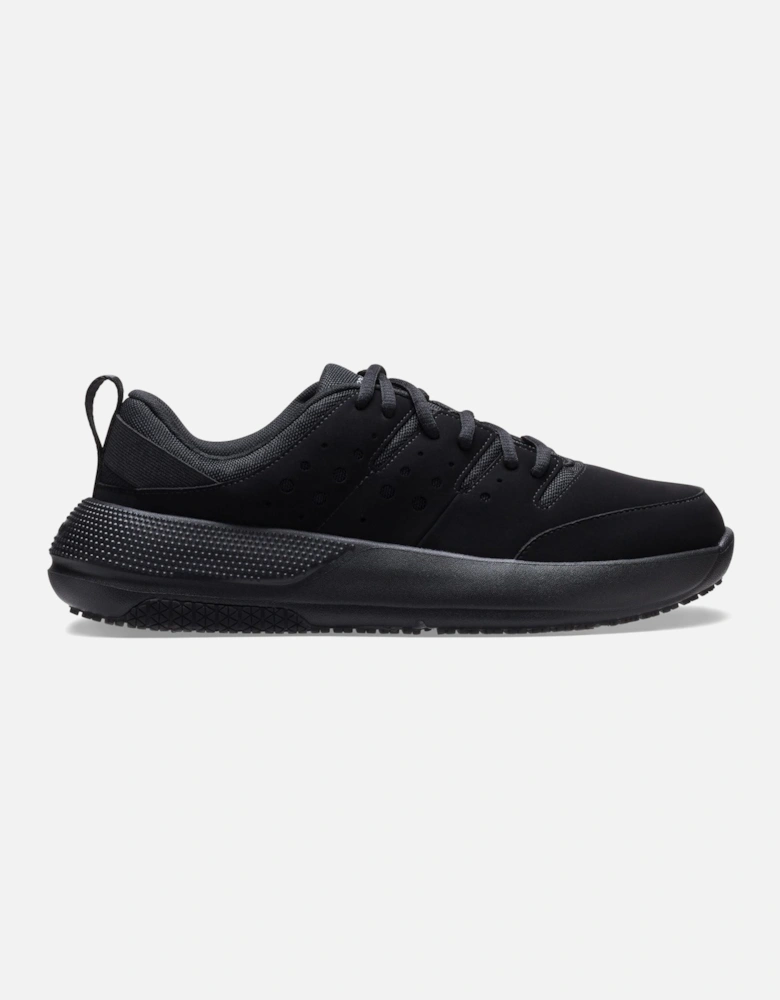 On the Clock Polyurethane Men's Triple Black Trainers