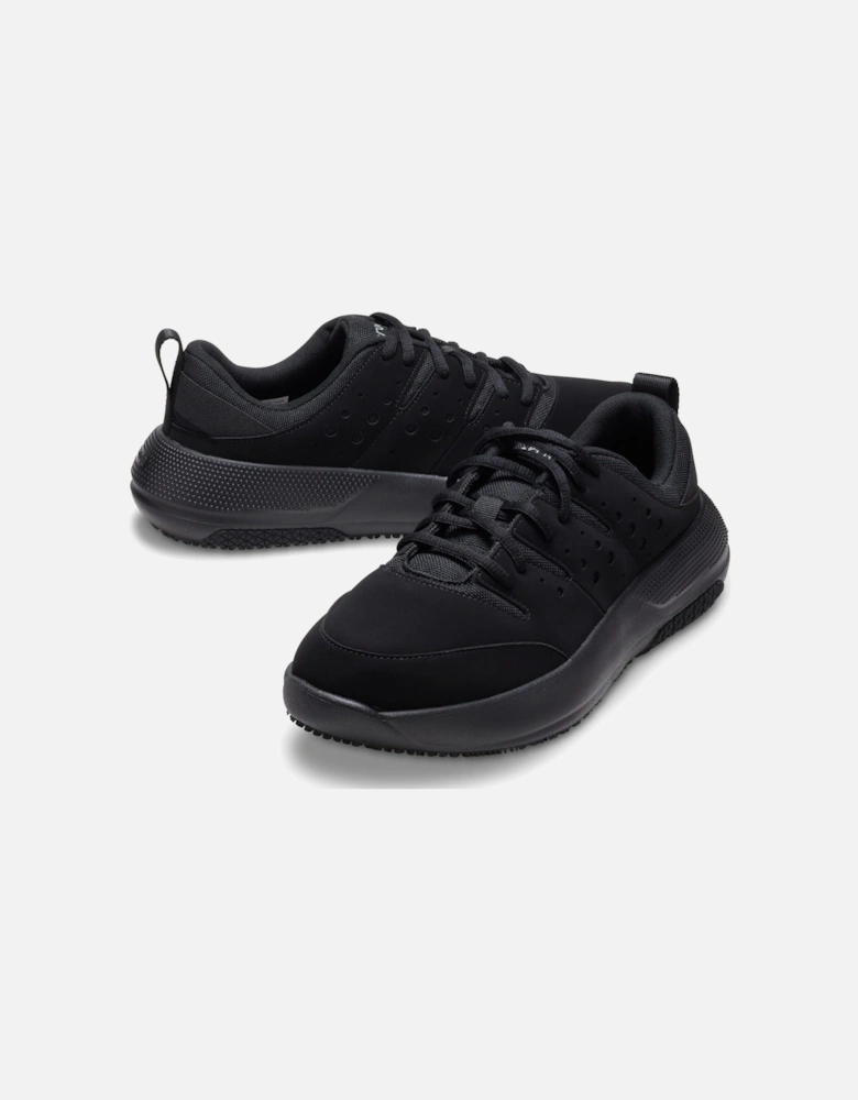 On the Clock Polyurethane Men's Triple Black Trainers