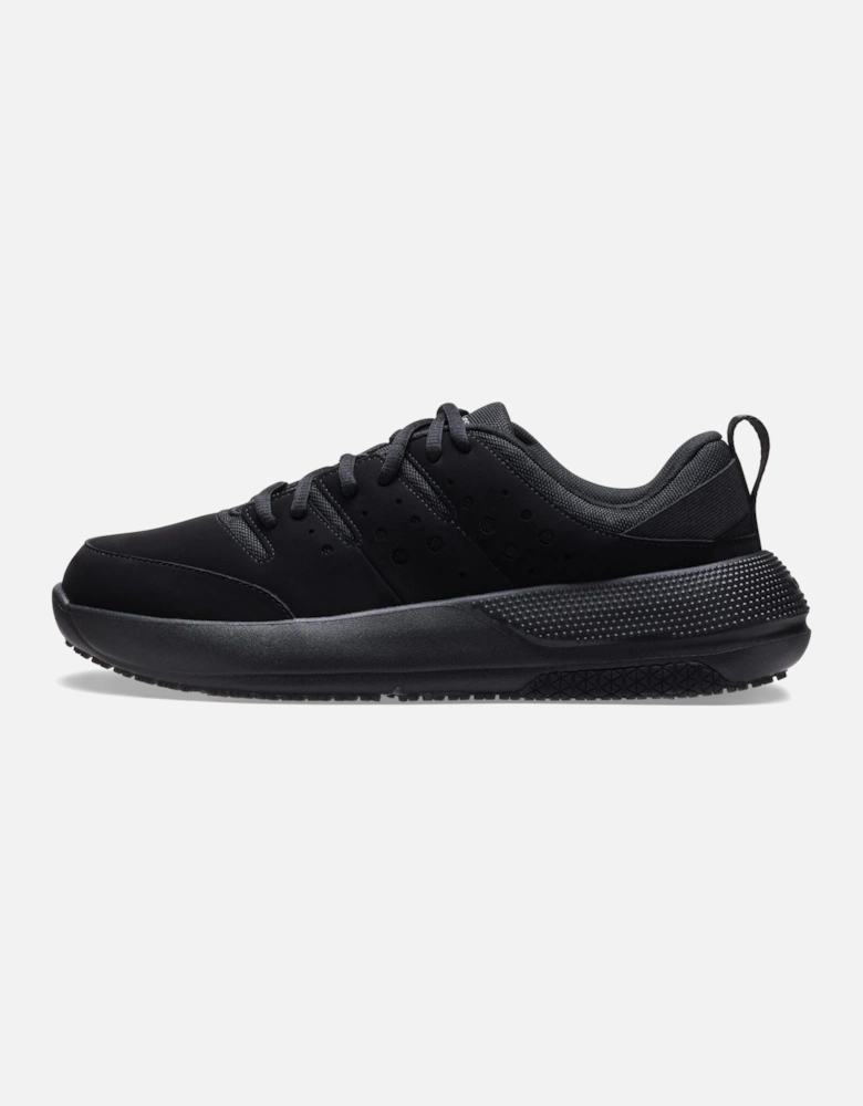 On the Clock Polyurethane Men's Triple Black Trainers