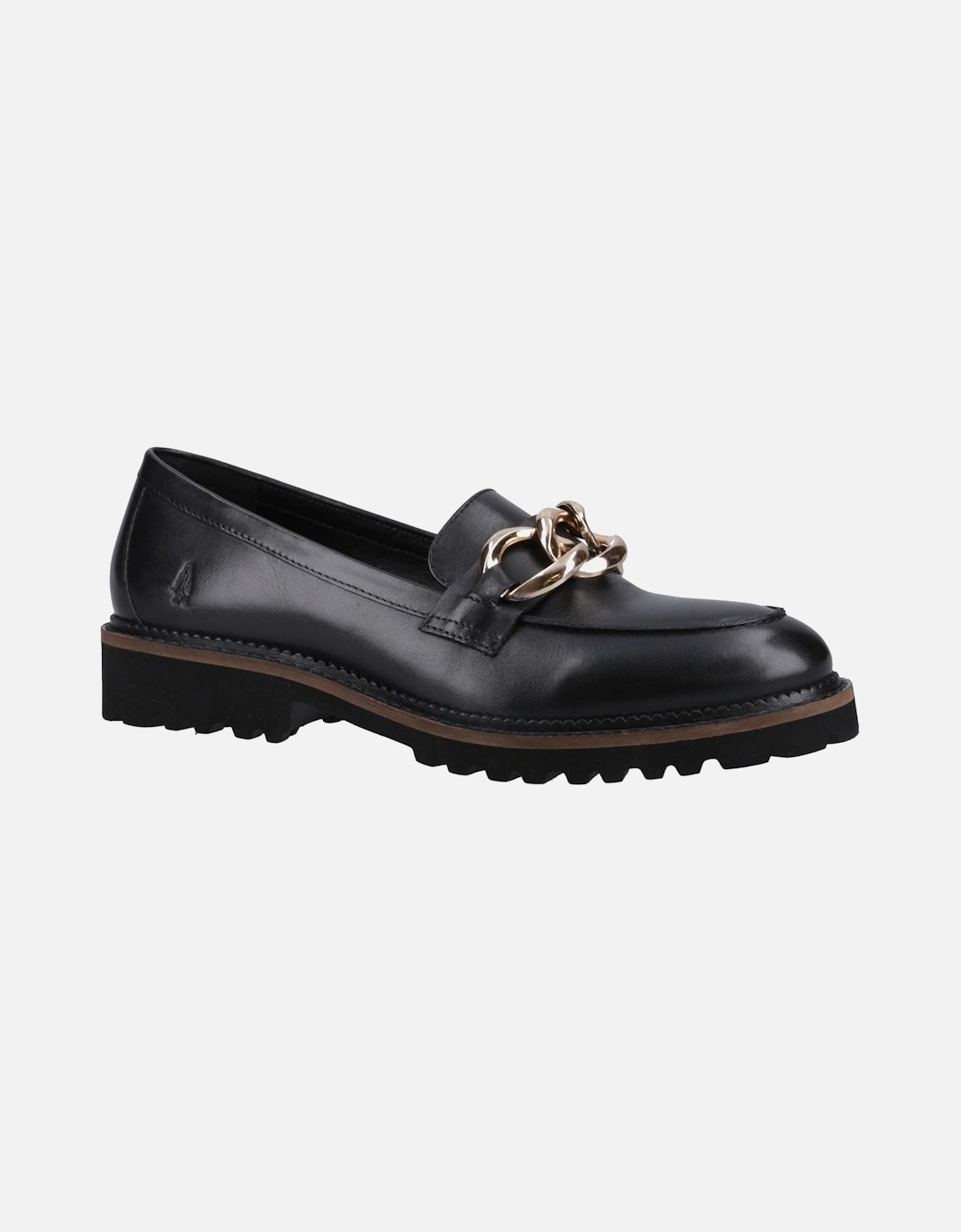 Hush Puppies Gianna Leather Women's Loafers in Black Size UK 4