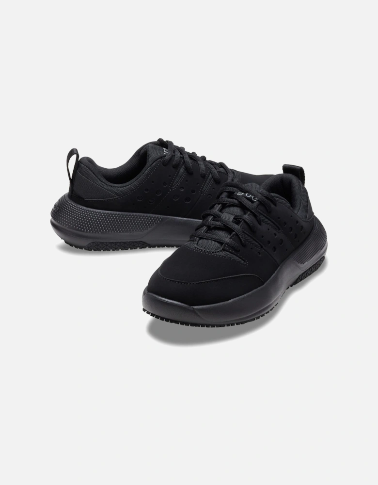 On the Clock Polyurethane Women's Triple Black Trainers
