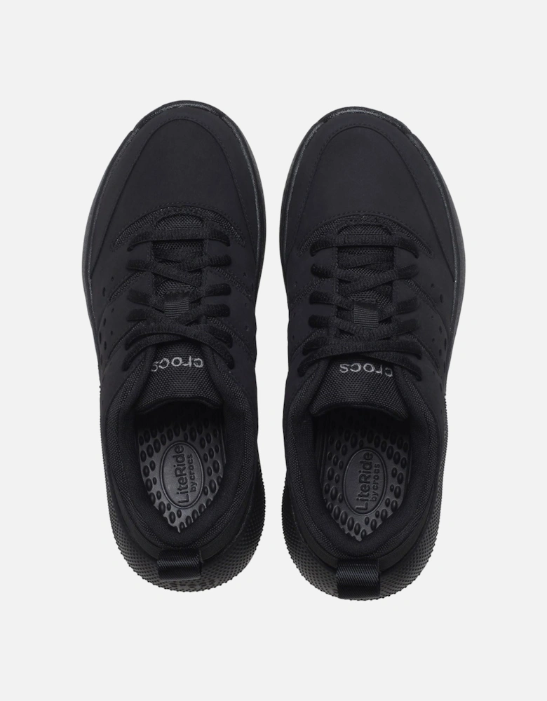 On the Clock Polyurethane Women's Triple Black Trainers
