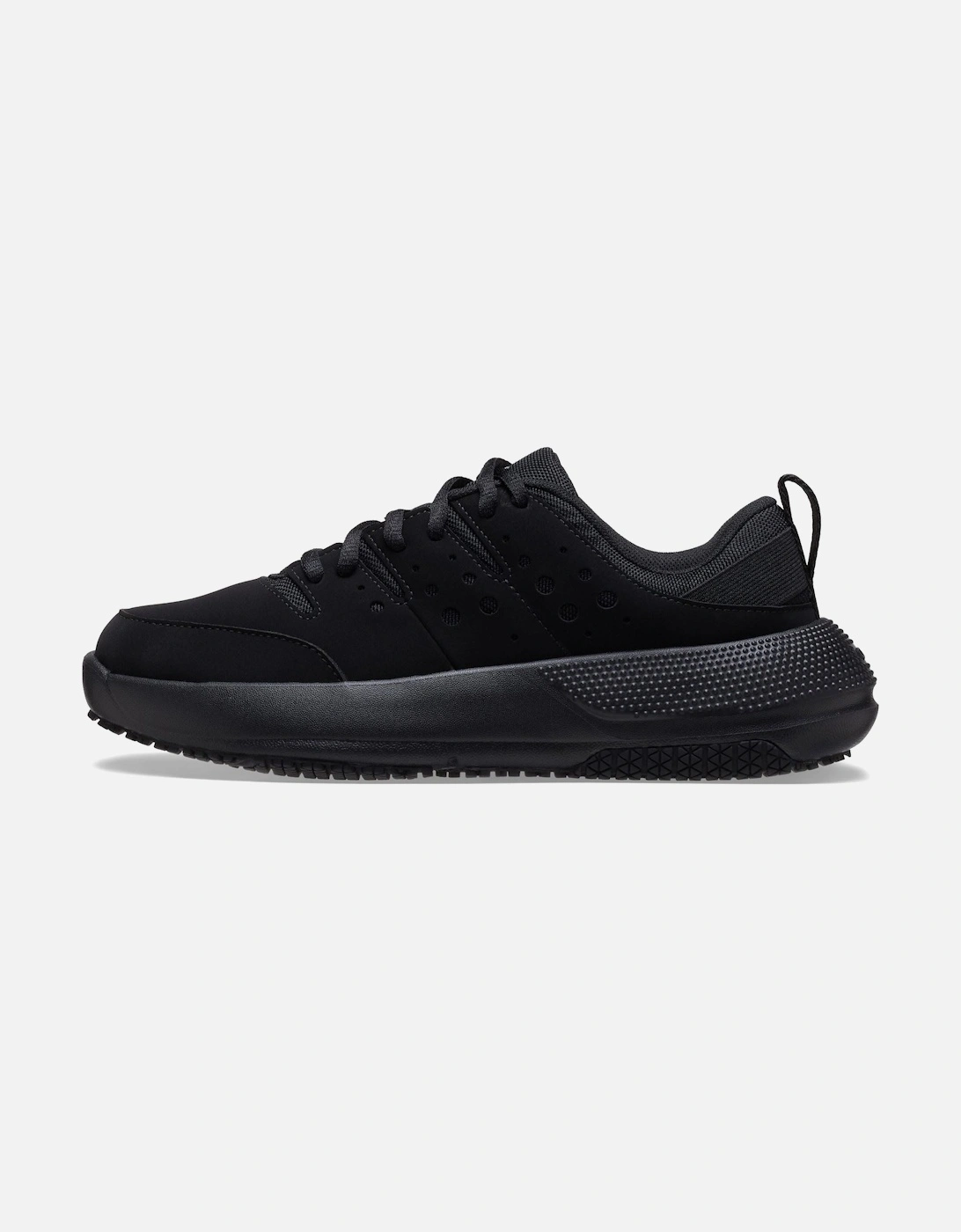 On the Clock Polyurethane Women's Triple Black Trainers
