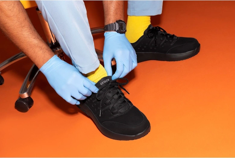 On the Clock Polyurethane Women's Triple Black Trainers