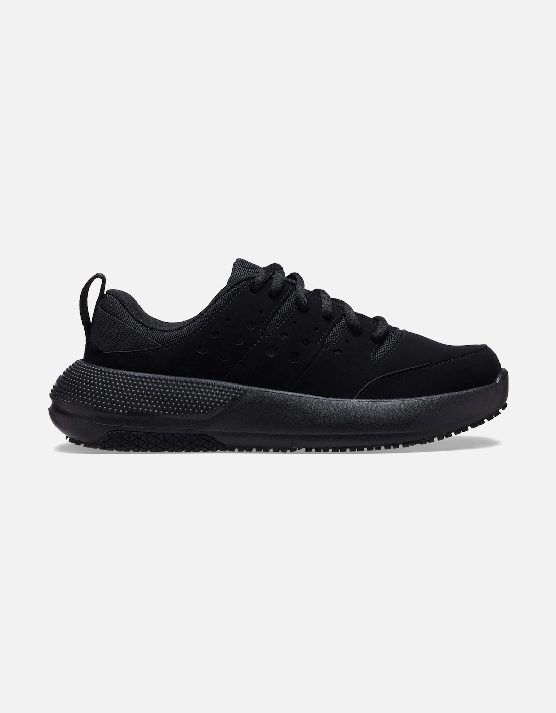 On the Clock Polyurethane Women's Triple Black Trainers