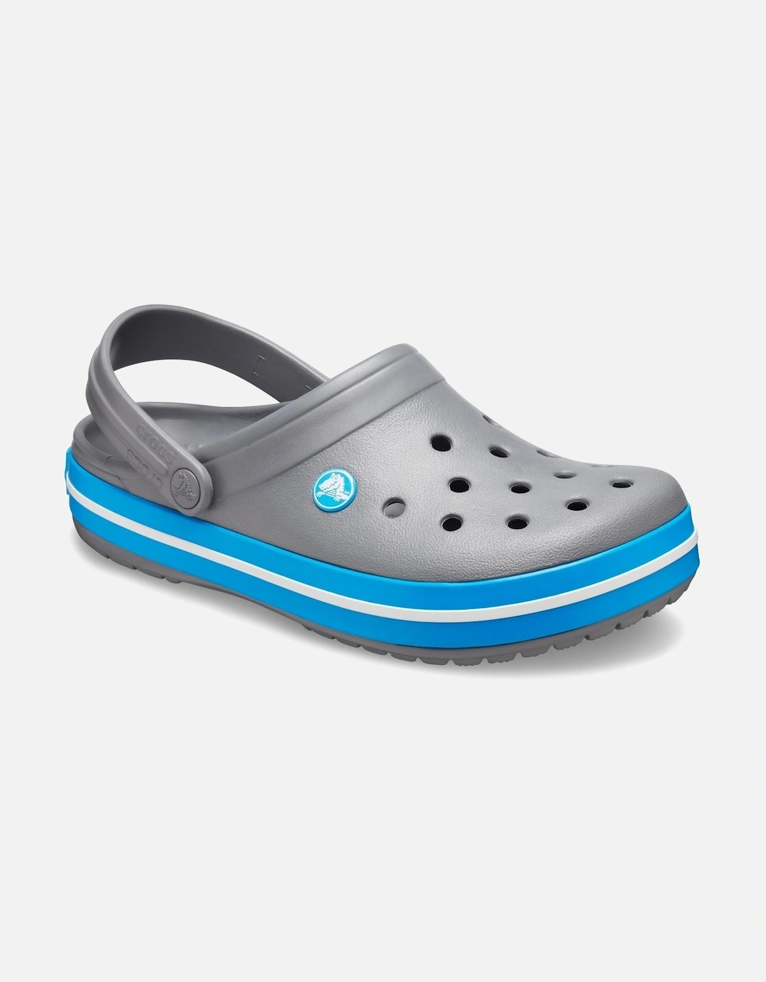 Crocband Croslite Rubber Men's Charcoal/Ocean Clogs, 8 of 7