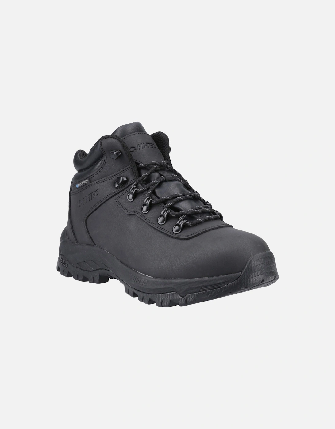 Eurotrek Lite Waterproof Faux Leather Men's Black Hiking Boots, 6 of 5