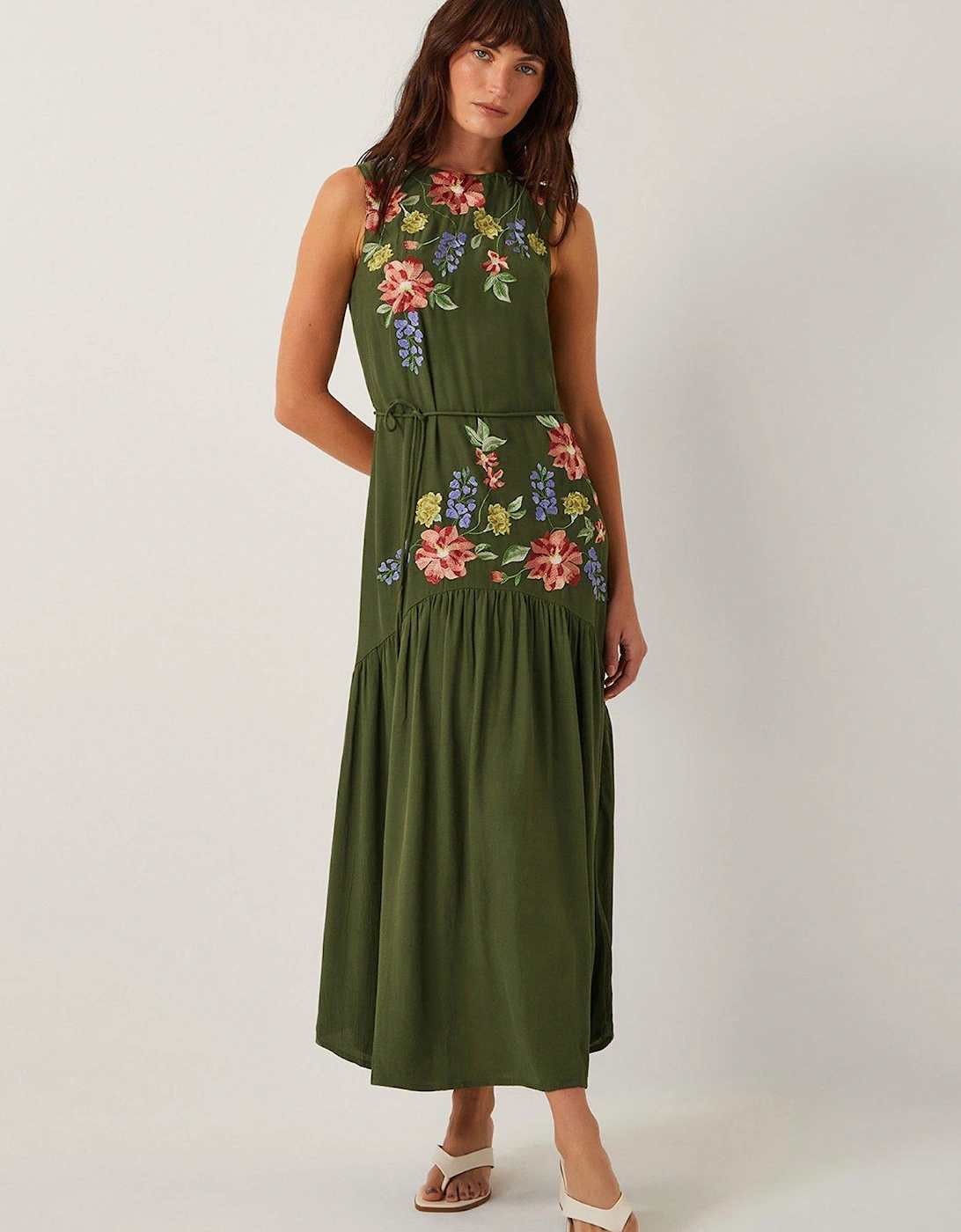 Odelle Emb Dress - Khaki - Green, 2 of 1
