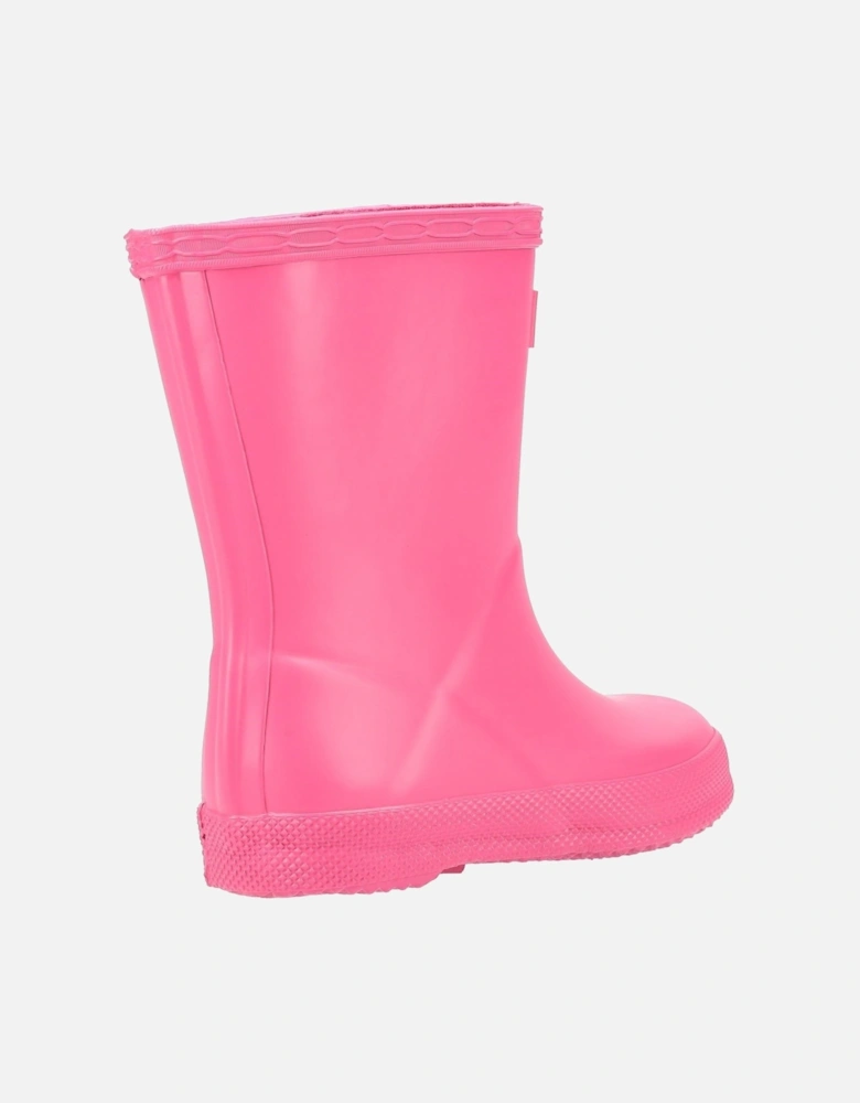 Kids First (Matte) Rubber Bright Pink Wellington Boots