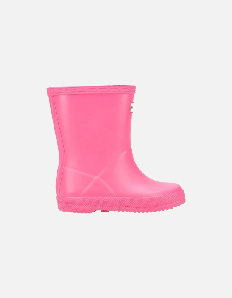 Kids First (Matte) Rubber Bright Pink Wellington Boots