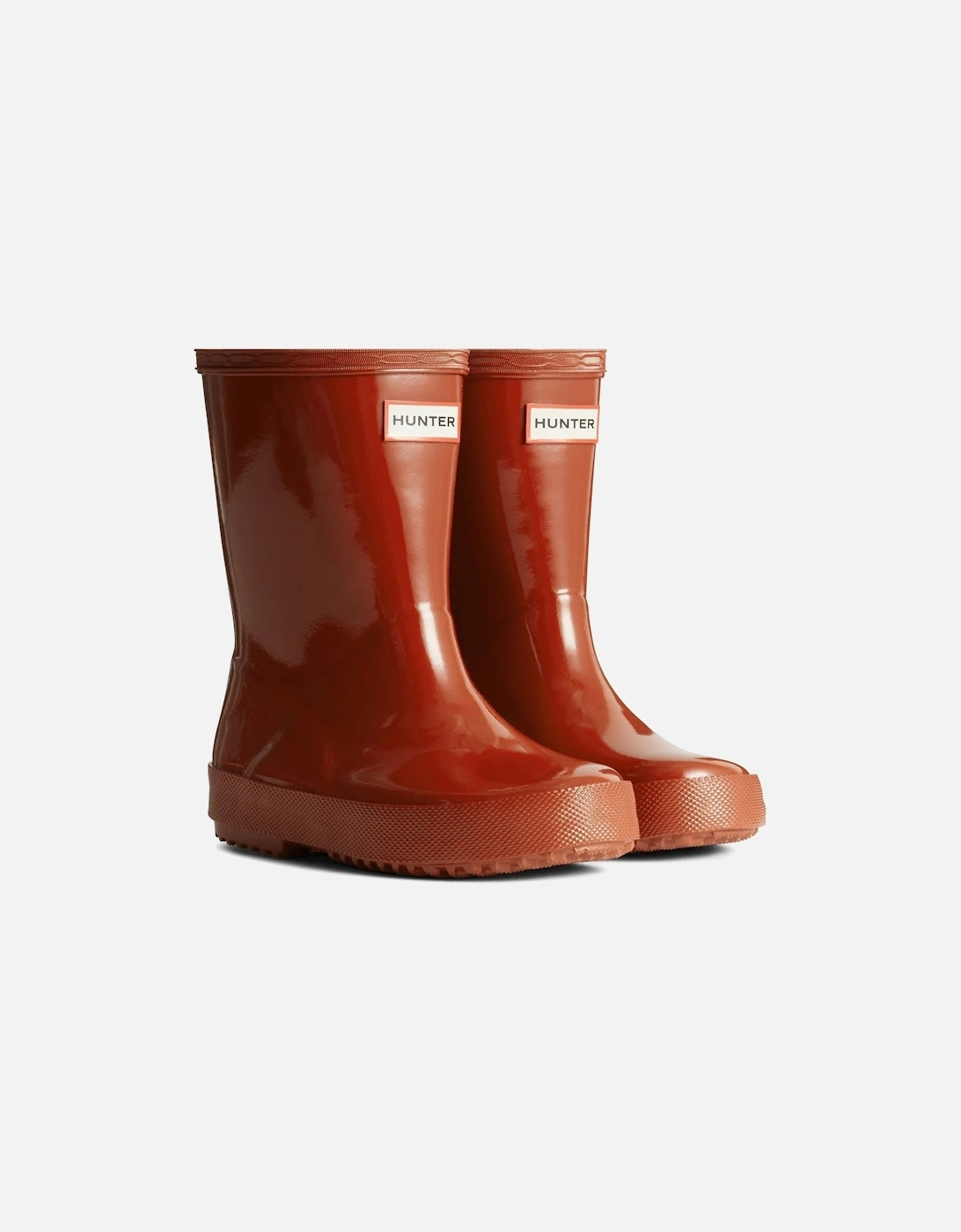 Girl's Hunter Kids First (Gloss) Rubber Military Red Wellington Boots - Size: UK 9 / eu 27 / us 10
