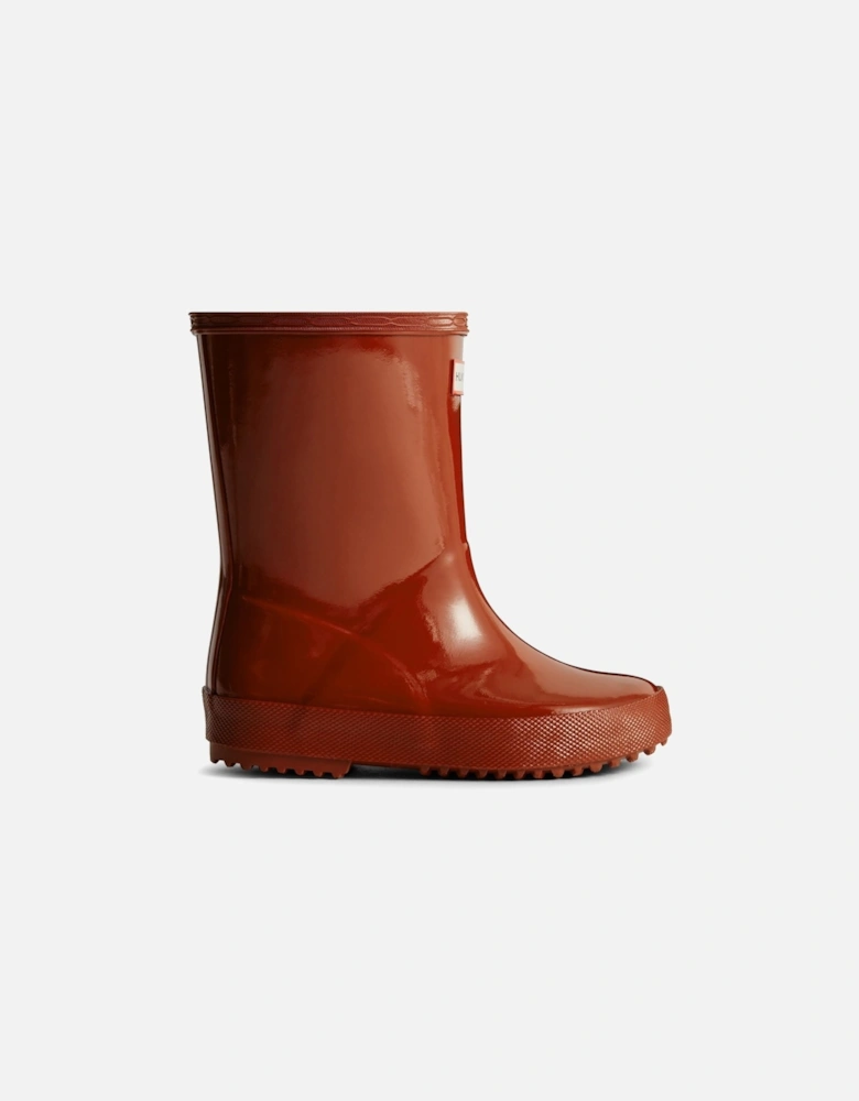 Kids First (Gloss) Rubber Military Red Wellington Boots