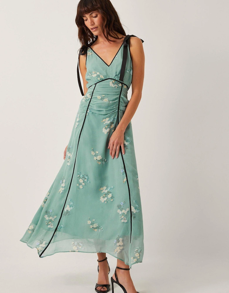 Giselle Printed Dress - Sage Green