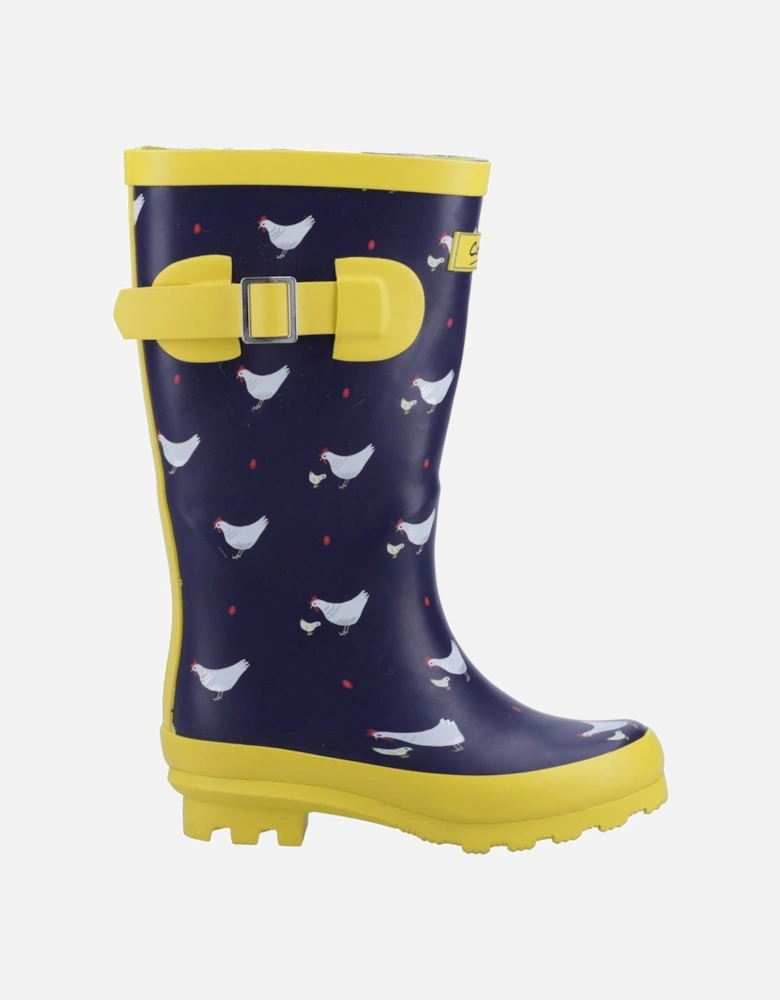 Farmyard Junior Rubber Chick Wellington Boots