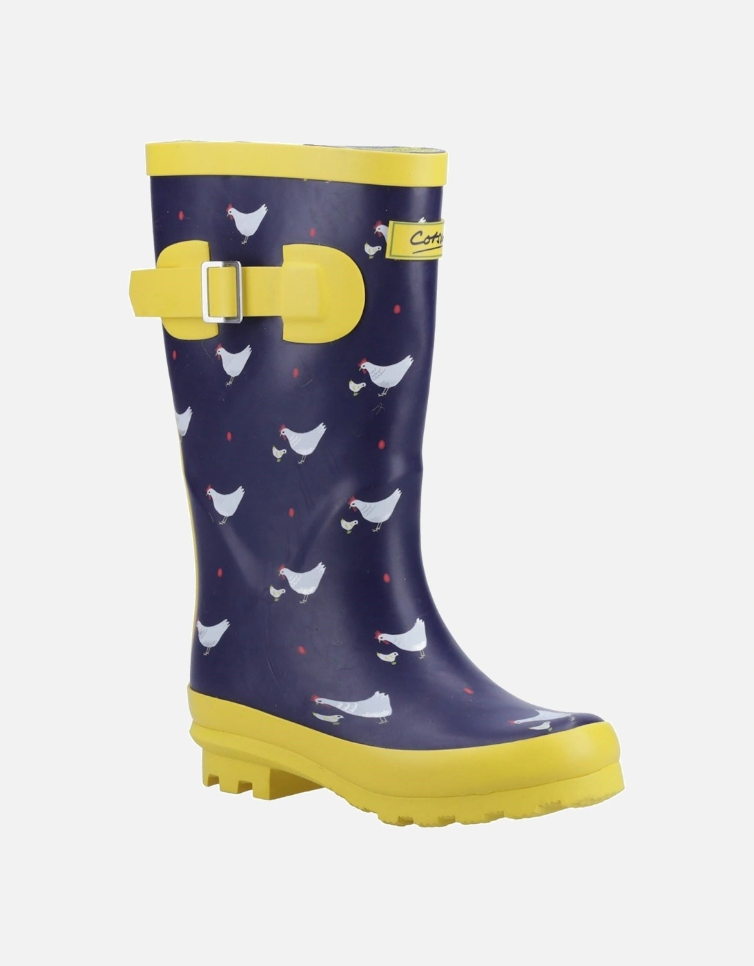 Cotswold Unisex Blue Farmyard Junior Rubber Chick Wellington Boots - : Size 1 Kids