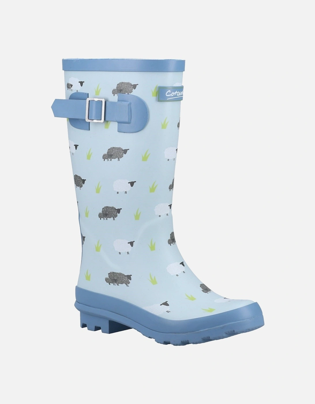 Cotswold Farmyard Junior Rubber Sheep Wellington Boots - Blue - Size: UK 11 / eu 30 / us 12