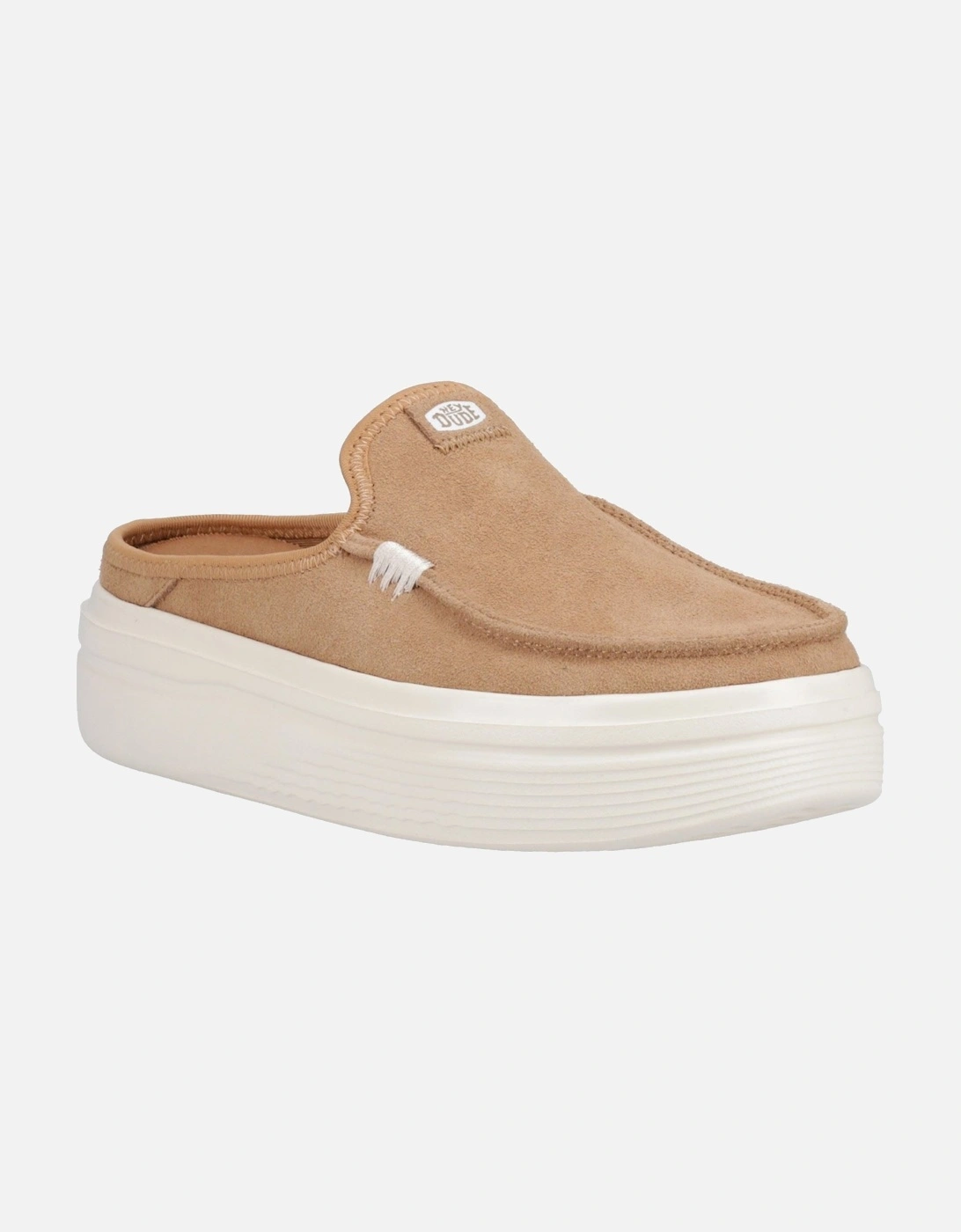 HEYDUDE Austin Lift Classic Leather Women's Tan Mules, 10 of 9