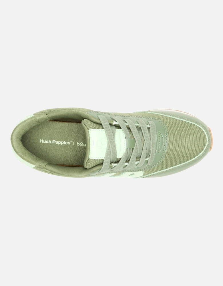 Seventy8 Leather Women's Olive Trainers