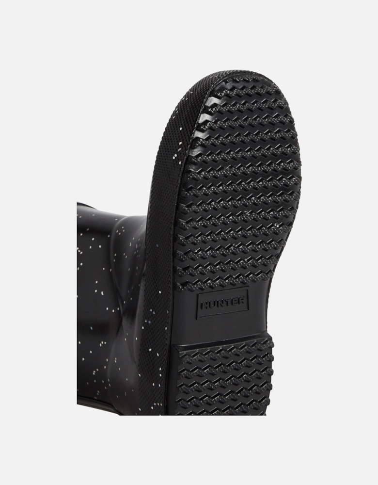 Kids First Giant Glitter Rubber Black Wellington Boots