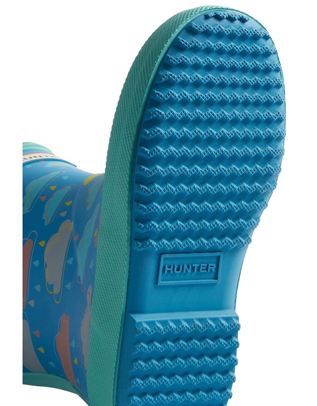 Kids Rain Cloud Boot Rubber Blue Rainclouds Wellington Boots