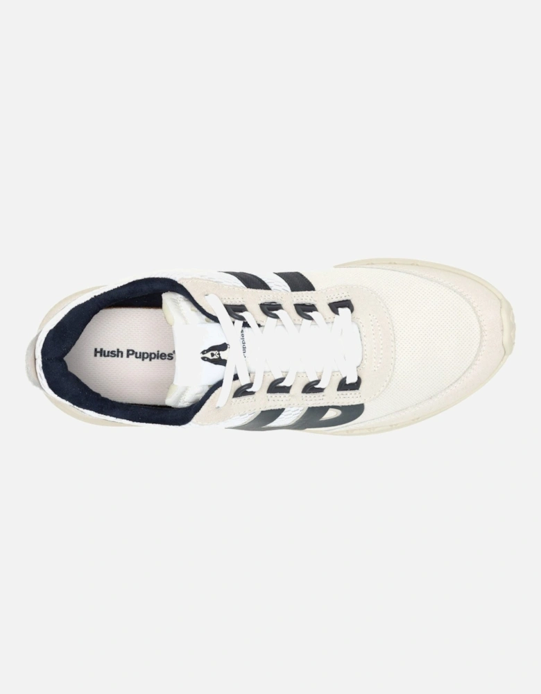Seventy8 Retro Runner Suede Men's White Trainers