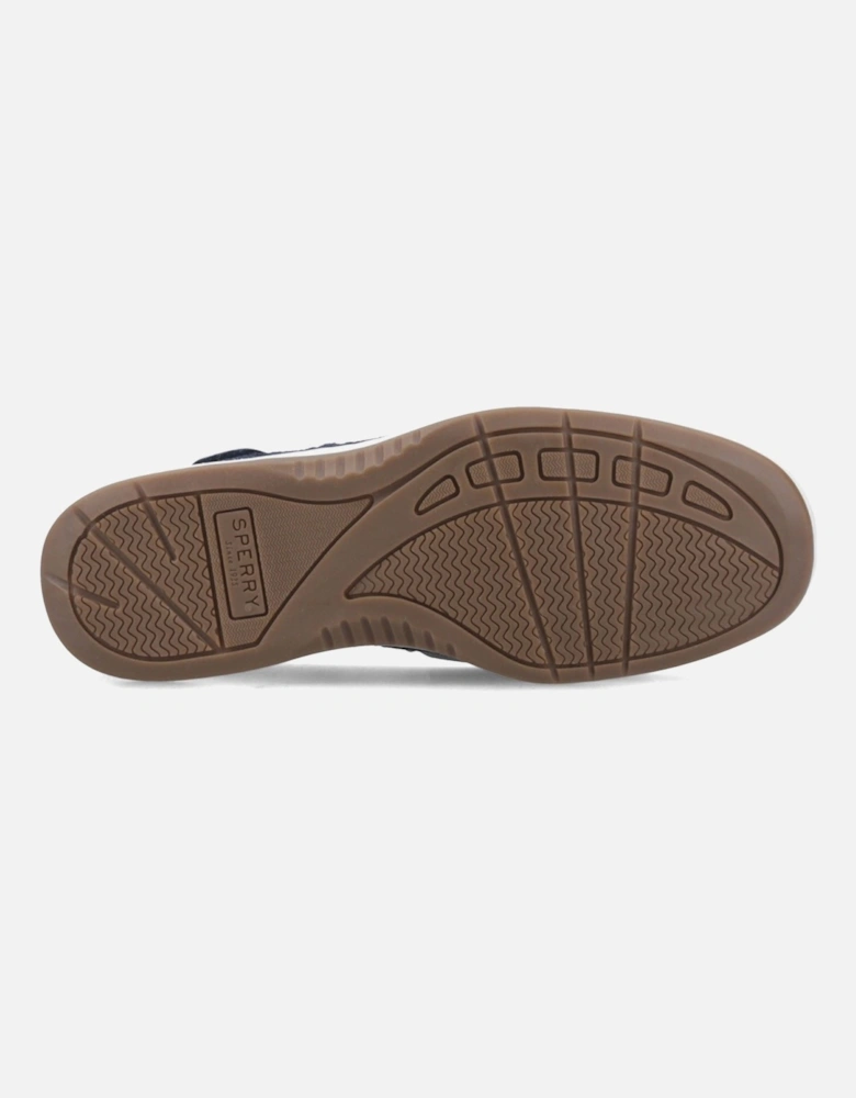 Sperry Angelfish Leather & Cotton Women's Navy Boat Shoes
