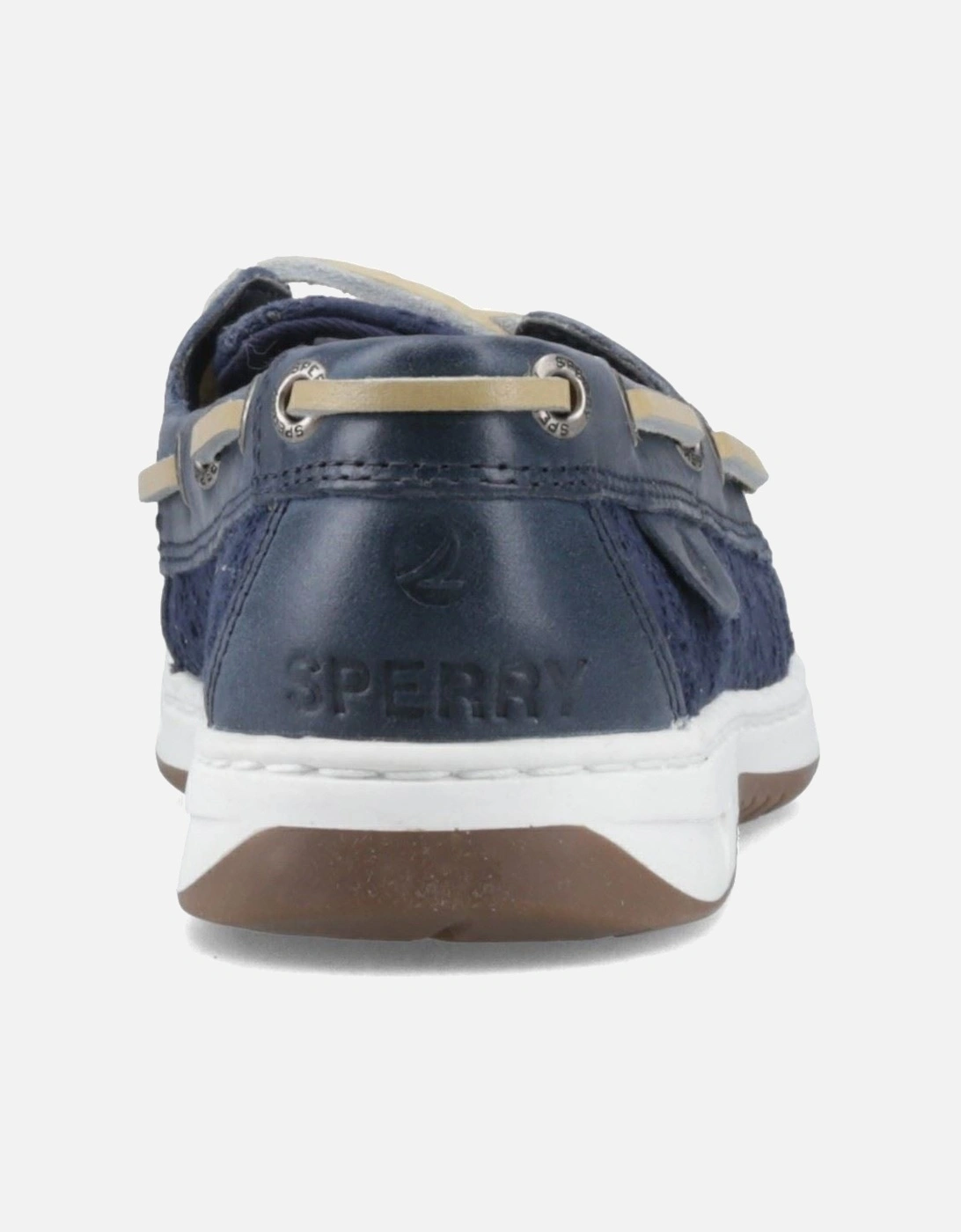 Sperry Angelfish Leather & Cotton Women's Navy Boat Shoes