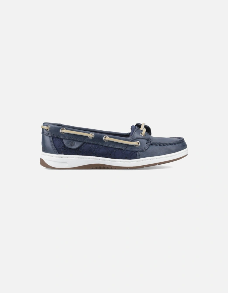 Sperry Angelfish Leather & Cotton Women's Navy Boat Shoes