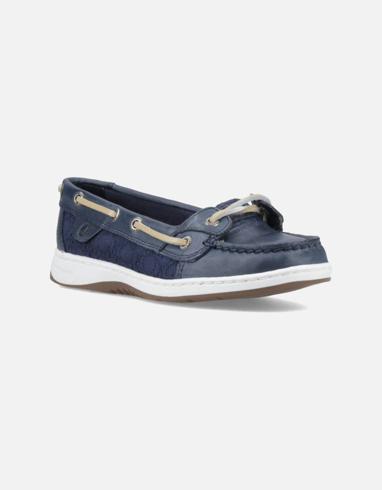 Sperry Angelfish Leather & Cotton Women's Navy Boat Shoes