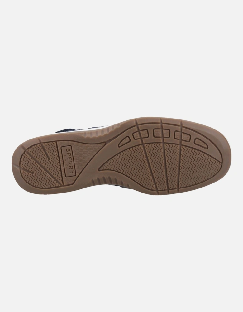 Sperry Angelfish Leather & Cotton Women's Navy Boat Shoes