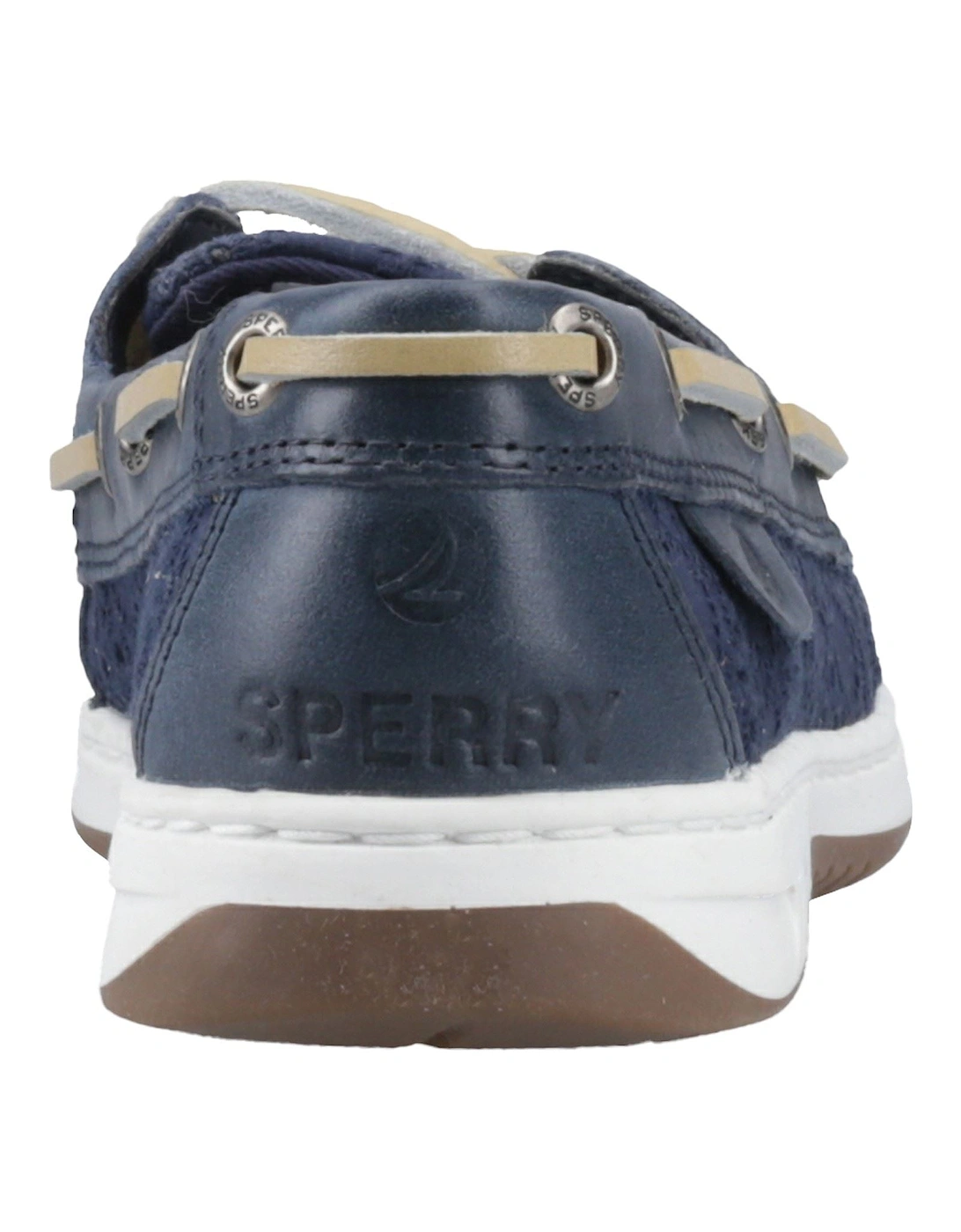 Sperry Angelfish Leather & Cotton Women's Navy Boat Shoes