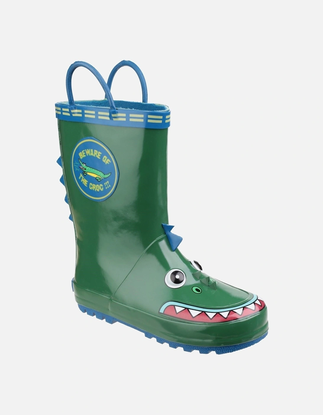 Cotswold Puddle Rubber Crocodile Wellington Boots - Green - Size: UK 4.5 / eu 21 / us 5.5