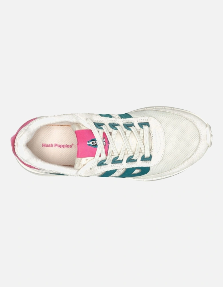 Seventy8 Retro Runner Suede Women's Stone/Pink Trainers