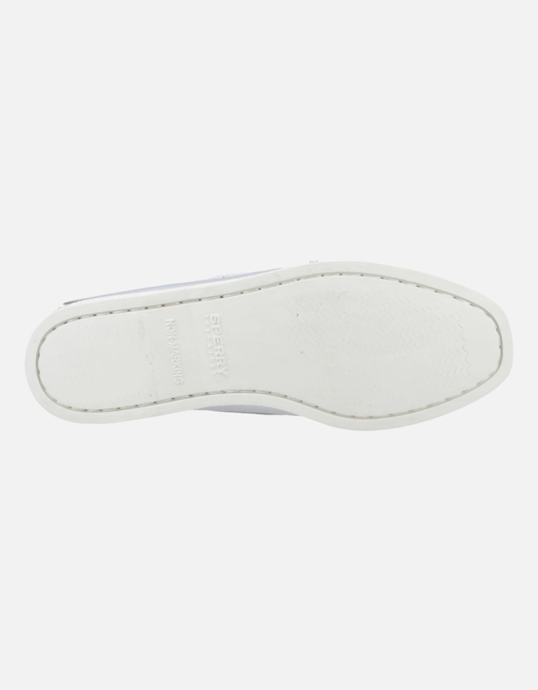 Sperry Authentic 2 Eye Leather Women's Silver Boat Shoes