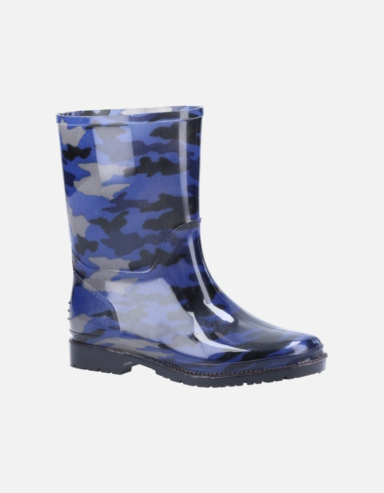 PVC Jnr PVC Girls's Navy Camo Wellington Boots